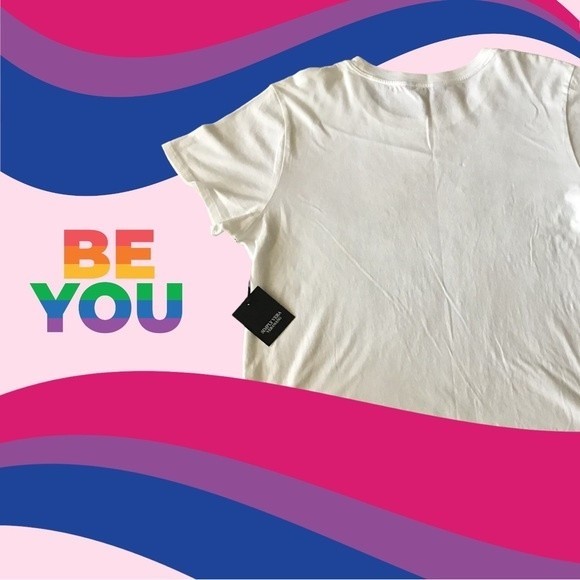 SimplyVera Vera Wang Pride Tee White Multicolored Short Sleeves Cotton Size XL - Picture 4 of 6